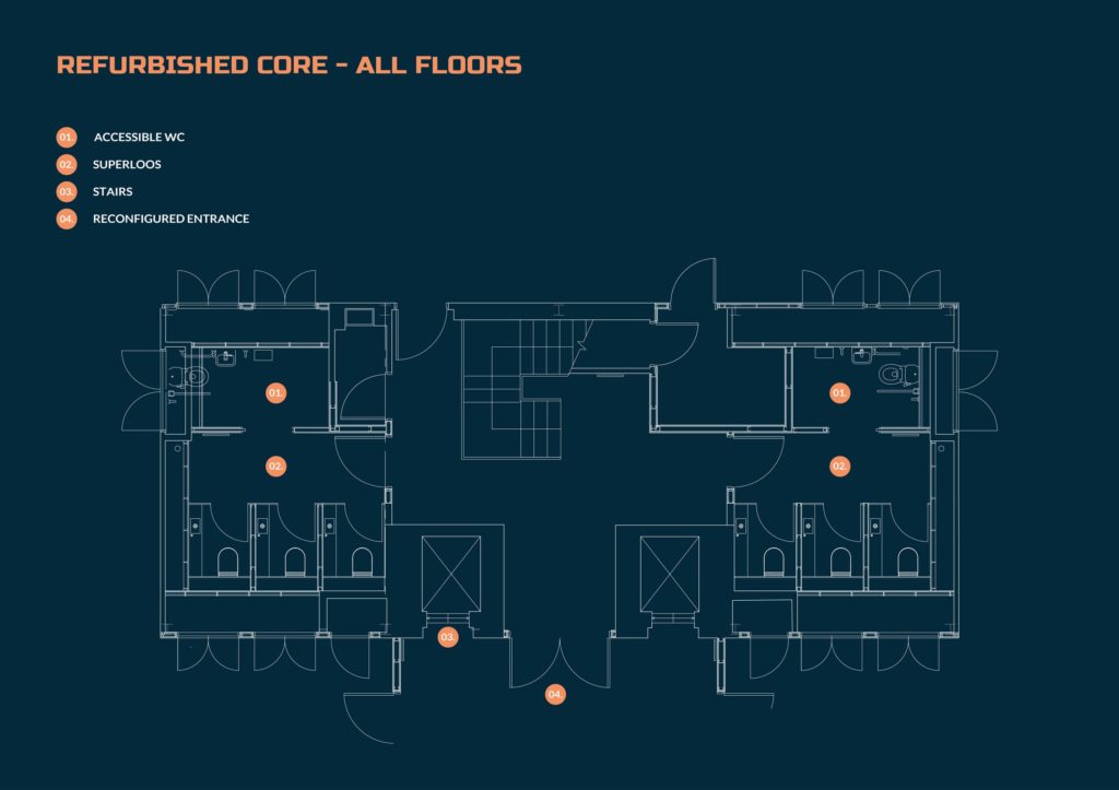 Broadway Two - Refurbished Core - All Floors